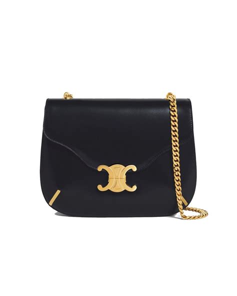 celine chain besace triomphe|Celine triomphe crossbody bag.